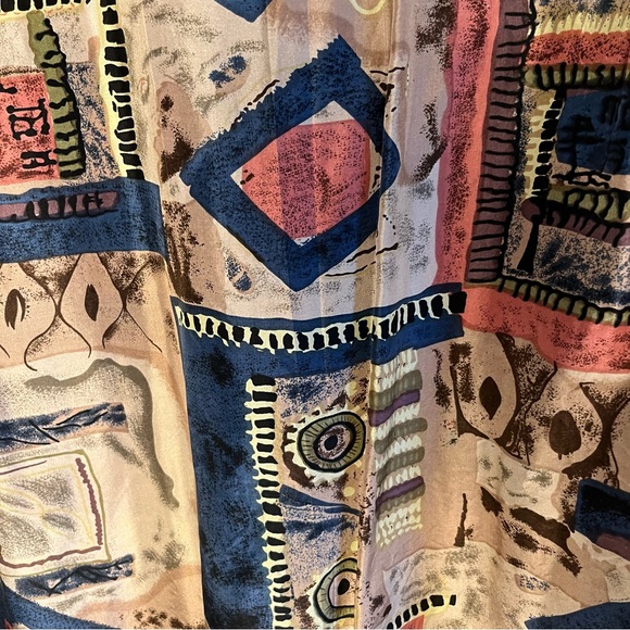 Mens 100% silk printed button down - Picture 4 of 6